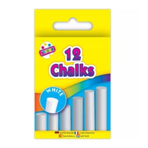 The "Artbox White Chalk 12 Pcs - Case of 12" likely refers to a bulk purchase option for white chalk from the brand Artbox. Each individual box contains 12 pieces of white...