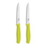 The Ashley Housewares Stainless Steel Paring Knives Set Twin Pack is likely a set of two paring knives designed for various kitchen tasks. These knives are made from stainless...