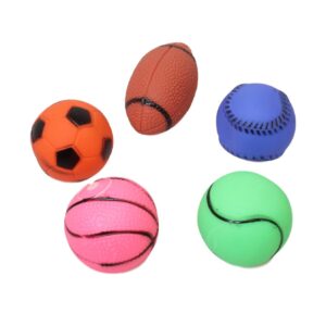 The "Assorted Sport Balls Set" is a product designed as a set of toys for pets like cats and dogs. This particular set includes five different balls, each made from plastic and...