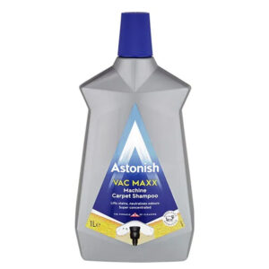 The "Astonish Vac Maxx Machine Carpet Shampoo" is a cleaning product designed for use with carpet cleaning machines. This particular listing describes a case containing 12...