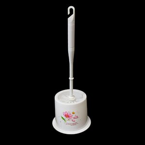 The "Bathroom Plastic Toilet Brush and Holder with Floral Print Design 0406 A" is a bathroom accessory set that typically includes a toilet brush and a holder. The brush is used...