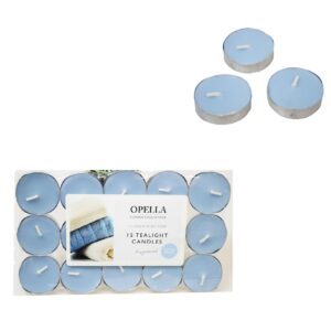 The Beautifully Scented Opella Cotton Breeze Tealight Candles come in a set of 12. They are designed to create a pleasant atmosphere with their refreshing cotton breeze scent....