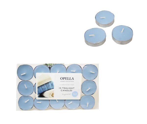 The Beautifully Scented Opella Cotton Breeze Tealight Candles come in a set of 12. They are designed to create a pleasant atmosphere with their refreshing cotton breeze scent....