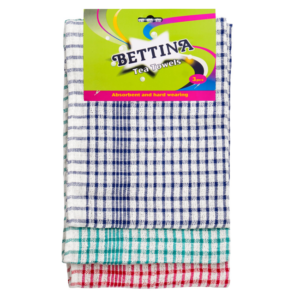 The Bettina Cotton Tea Towels 3 Pack typically refers to a set of three kitchen towels made of cotton, known for their absorbency and durability. These towels are often used for...