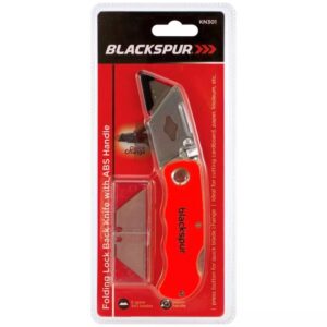 The Blackspur Heavy Duty Mini Folding Knife with 5 Blades is a compact and versatile tool designed for a variety of cutting tasks. It includes a sturdy folding mechanism for...