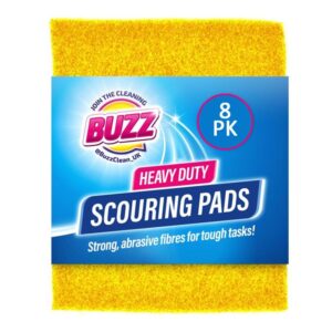 The Buzz Heavy Duty Scouring Pads 8 Pack is a product designed for cleaning tough stains and grime. These scouring pads are typically used in kitchens and other areas where...