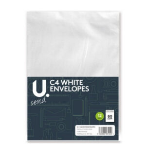 The C4 12 Pack White Envelopes are office supplies designed for home or office use. These envelopes feature a peel and seal closure, making them easy to use without the need for...