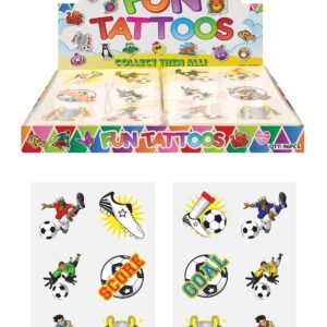 The "Children's Fun Sticker Tattoos Football Style (4cm) Assorted Designs N51047" likely refers to a set of temporary tattoos designed for children. These tattoos are themed...