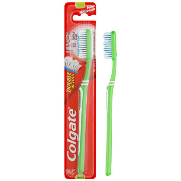 The Colgate Toothbrush Double Action Medium, available in a tray of 12, typically offers a balanced approach to oral hygiene with a medium bristle design. The "Double Action"...