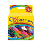 The "Cre8 Drawing Colouring Wax Crayons Pack of 30 Assorted Colours P2386" is a product that includes a set of 30 wax crayons in a variety of colors. These crayons are typically...