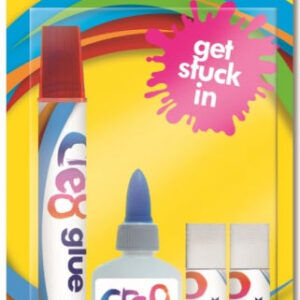 The "Cre8 Liquid and Glue Stick Set Pack of 4 Assorted Glues P2300" likely refers to a package that includes four different types of glues from the Cre8 brand. This set may...