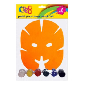 The "Cre8 Paint Your Own Mask Set Foam 2pk P2078" is a creative arts and crafts kit that typically includes two foam masks. These masks are designed to be painted and decorated...