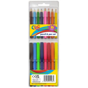 The Cre8 Pen and Pencil Set of 16 Assorted Colours, model P2136, is a stationery product that typically includes a variety of colored pens and pencils. This set is designed to...