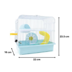 The Dayang Pet Small Hamster Mouse Rodent Cage is designed for small pets like hamsters and mice. The dimensions of the cage are 22 x 23.5 x 16 cm, making it suitable for...