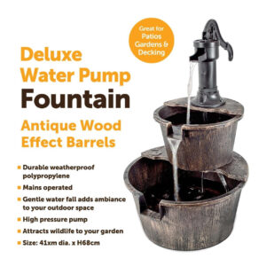 The Deluxe Water Feature Fountain Garden Decoration 1123 is likely a high-quality decorative item designed to enhance outdoor spaces such as gardens, patios, or yards. "Big...