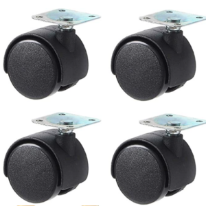 The description "Plastic Round Wheels 2" Pack of 4 Black 6908 (Parcel Rate)" likely refers to a set of four black plastic wheels, each with a diameter of 2 inches. The number...