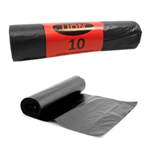 The description you provided refers to a product listing for black refuse sacks, commonly known as black bin bags. These bags are designed for holding and disposing of waste....