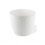 The "Diamond Cut Round Plant Pot No 3" is a decorative plant pot with dimensions of 18 x 16 cm. It features a diamond-cut design, giving it a stylish and textured appearance....