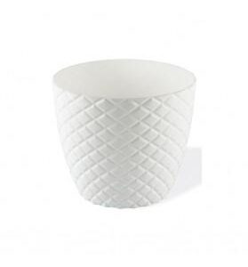 The "Diamond Cut Round Plant Pot No 3" is a decorative plant pot with dimensions of 18 x 16 cm. It features a diamond-cut design, giving it a stylish and textured appearance....