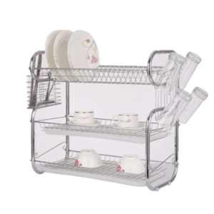 The Dish Drainer Rack 3 Tier BB3085 is a kitchen accessory designed to organize and dry your dishes efficiently. It features three tiers, providing ample space for drying...