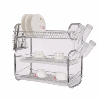 The Dish Drainer Rack 3 Tier BB3085 is a kitchen accessory designed to organize and dry your dishes efficiently. It features three tiers, providing ample space for drying...