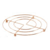 The Durane Round Chrome Pan Coaster Trivet in Copper Color is a kitchen accessory designed to protect surfaces from heat damage caused by hot pots and pans. It measures 18 cm in...