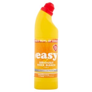 The "Easy Seriously Thick Bleach Citrus 750ml - Case of 12" is a cleaning product package that includes twelve 750ml bottles of thick bleach with a citrus scent. This type of...