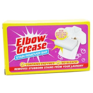 The Elbow Grease Stain Remover Bar is a 100g product designed to tackle tough stains on a variety of surfaces. It's a versatile cleaning solution that can be used on fabrics,...