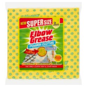 The "Elbow Grease Supersize Cloth 3 Pack" is likely a cleaning product designed for household use. Elbow Grease is a brand known for its effective cleaning solutions, and these...