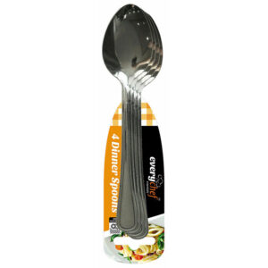 The "Every Chef Dinner Spoons 4 Pack" typically refers to a set of four dinner spoons that are marketed under the brand "Every Chef." These spoons are likely designed for...