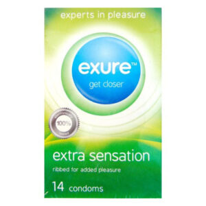 The Exure Get Closer Extra Sensation Ribbed Condoms are designed to enhance the sexual experience by providing extra sensation. This particular product comes in a pack of 14...