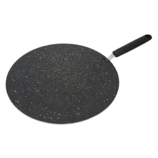 The Flat Roti Tawa Pan with a 30 cm diameter and a speckled design, model 7042, is typically used for cooking flatbreads like roti, chapati, or tortillas. The speckled design...