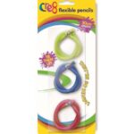 The "Flexible Pencils with Eraser Top Pack of 3 P2480 (Parcel Rate)" likely refers to a product listing for a pack of three flexible pencils, each with an eraser attached to the...