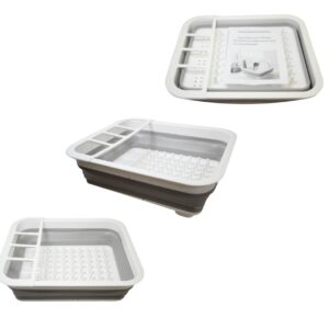 The Foldable Collapsible Silicone Kitchen Sink Dish Drainer is a practical kitchen accessory designed for efficient dish drying. Measuring 36 x 30 x 10 cm, this drainer is...