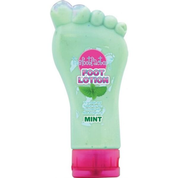 The Foot Factory Foot Lotion in Mint scent comes in an 180ml bottle. If you are purchasing a case, it contains 12 bottles. This product is designed to moisturize and soothe the...