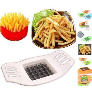 The "French Fry Potato Chipper Vegetable Fruit Cutter Chopper Assorted Colours 3610" appears to be a kitchen gadget designed for cutting vegetables and fruits, particularly...