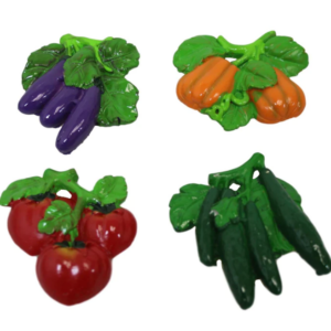 The "Fridge Magnet Vegetable Designs 8 cm Assorted Designs 6109" refers to a product set of decorative magnets shaped like various vegetables. These magnets are typically used...