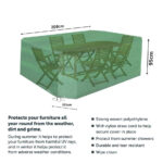 The Garden Patio Set Cover you're referring to is designed to protect outdoor furniture from various elements such as rain, sun, dust, and dirt. The dimensions of this cover are...