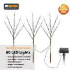 The Garden Triple Tree Solar Light is a decorative outdoor lighting option that features a design incorporating leaves and tree elements. This model stands at 72cm tall and is...