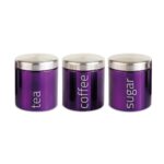 The Gems Airtight Food Canister Set you mentioned includes three pieces, each with a size of 10 x 12 cm, and comes in an Amethyst color. These canisters are designed to keep...