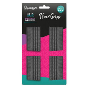 The Glamorize Secure Hold Hair Grips 200 Pack offers a practical solution for keeping your hairstyles in place with style and ease. Designed for versatility, these hair grips...