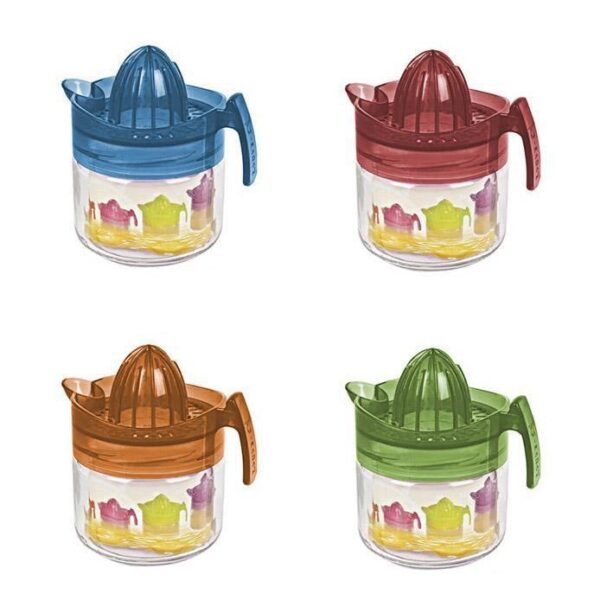 The Glass Lemon Citrus Squeezer with a capacity of 300cc is available in assorted colors. It is identified with the model numbers M240 and S140. The mention of "Parcel Rate"...