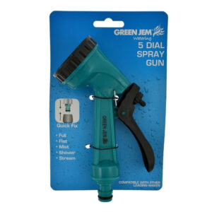 The Green Jem 5 Dial Deluxe Spray Gun is a versatile garden tool designed for watering and other outdoor tasks. It typically features five different spray patterns, allowing...