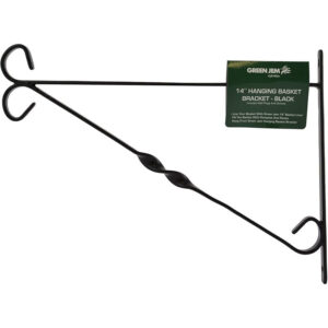 The Green Jem Hanging Basket Wall Bracket in black, measuring 14 inches, is designed to support hanging baskets for plants. It is typically made of durable metal with a...