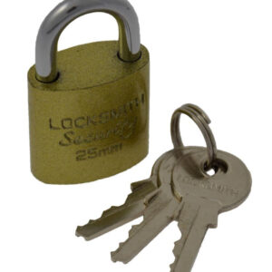 The Green Jem Locksmith Security Padlock with a 25mm size is likely a compact security device designed for securing various items. When sold as a "Case of 12," it means you...