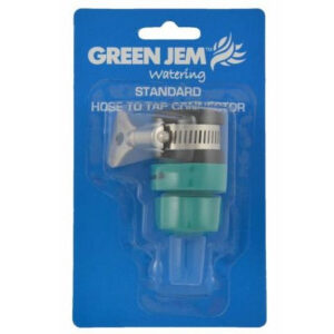 The Green Jem Standard Hose to Tap Connector is a garden accessory designed to connect a standard garden hose to an outdoor tap. It is typically made of durable plastic or metal...