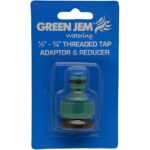 The Green Jem Standard Threaded Tap Adaptor & Reducer is a plumbing accessory designed to connect hoses or other attachments to taps with different thread sizes. This particular...