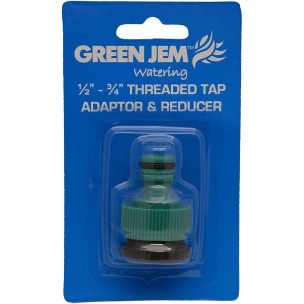 The Green Jem Standard Threaded Tap Adaptor & Reducer is a plumbing accessory designed to connect hoses or other attachments to taps with different thread sizes. This particular...