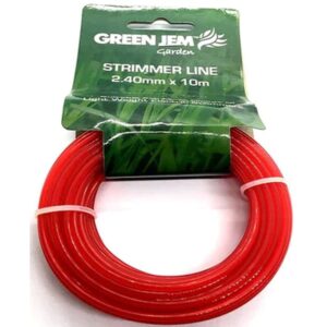 The Green Jem Strimmer Line in Red, measuring 2.40mm in diameter and 10 meters in length, is designed for use in grass trimmers and strimmers. This line is suitable for cutting...