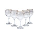 The Gurallar Wine Glasses Set includes 6 pieces, each with a capacity of 210 cc or approximately 7 1/4 ounces. The model number is Miss549GY0. This set is typically available at...
